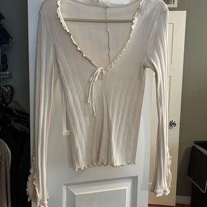 FREE PEOPLE ivory blouse, size medium, worn once